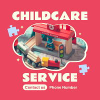 Childcare Daycare Service Instagram Post Design