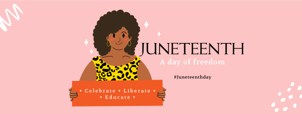 Juneteenth Woman Facebook Cover Design Image Preview