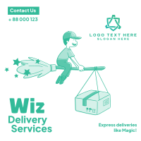 Wiz delivery services Instagram post Image Preview