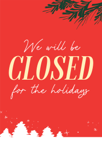 Closed for the Holidays Poster Design