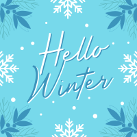 Snowy Winter Greeting Instagram Post Design