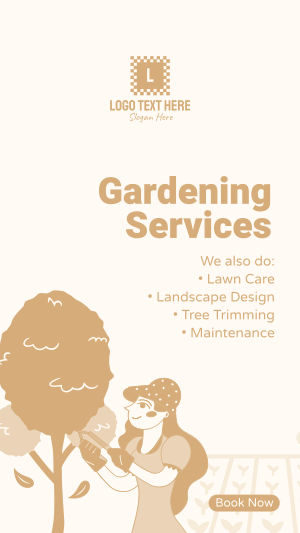 Outdoor Gardening Services Facebook story Image Preview