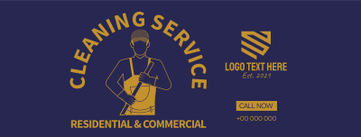 Janitorial Service Facebook cover Image Preview