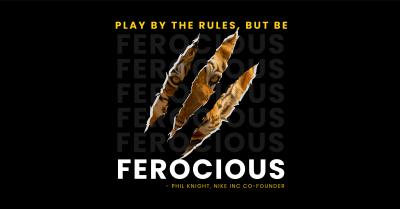 Be ferocious Facebook ad Image Preview