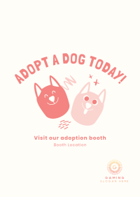 Adopt A Dog Today Poster Design