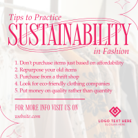 Sustainable Fashion Tips Instagram post Image Preview