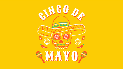 Happy Cinco De Mayo Skull Facebook event cover Image Preview