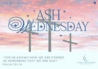 Modern Nostalgia Ash Wednesday Postcard Image Preview