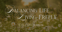 Balanced Life Motivation Facebook Ad Design