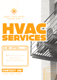 Y2K HVAC Service Poster Design