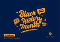 Fun Black History Month Postcard Design
