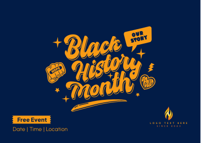 Fun Black History Month Postcard Image Preview
