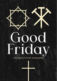 Minimalist Good Friday Greeting  Poster Design