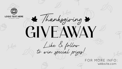 Thanksgiving Day Giveaway Facebook event cover Image Preview