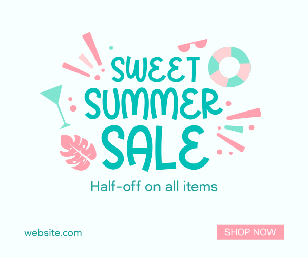 Sweet Summer Sale Facebook Post Design Image Preview