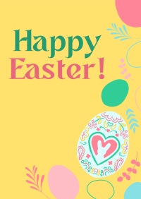 Eggs and Flowers Easter Greeting Poster Image Preview