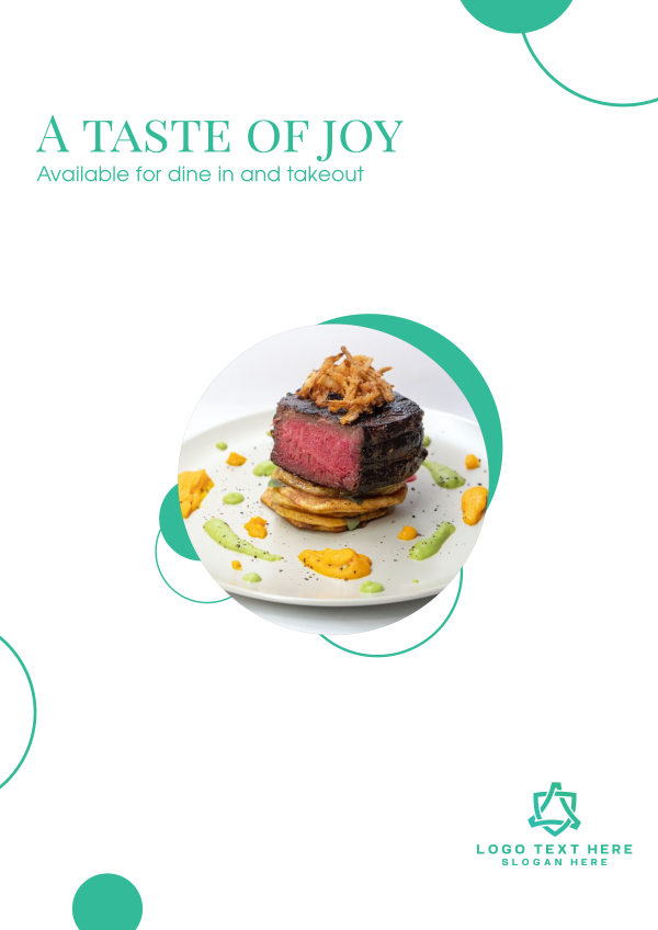 Steak Circle Flyer Design Image Preview