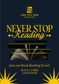 Book Reading Event Poster Image Preview