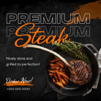 Premium Steak Order Instagram post Image Preview