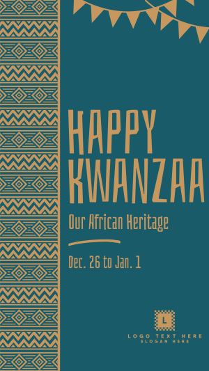 Tribal Kwanzaa Heritage Instagram story Image Preview