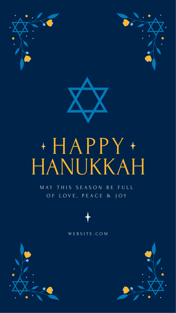Hanukkah Festival Instagram Story Design Image Preview