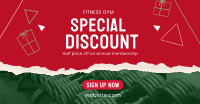 Christmas Fitness Discount Facebook Ad Design