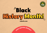 Funky Black History Postcard Design