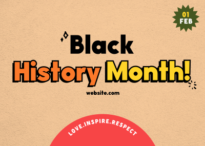 Funky Black History Postcard Image Preview