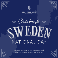 Conventional Sweden National Day Instagram Post Design