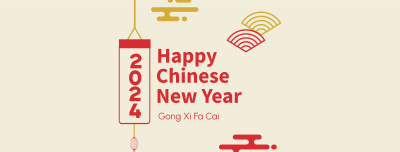 Chinese New Year Elements Facebook cover Image Preview