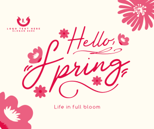 Hello Spring Greeting Facebook post Image Preview