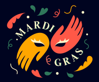 Mardi Gras Carnival Facebook Post Design