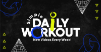 Modern Workout Routine Facebook Ad Design