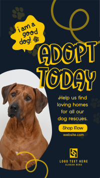 Dog Adoption TikTok video Image Preview