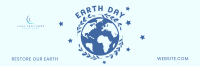 Restore Earth Day Twitter Header Design