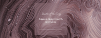 Artistic Relax Quote Facebook Cover Image Preview