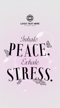Relaxation Breathing  Quote Instagram Story Design
