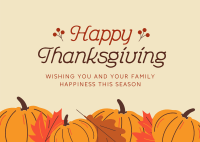 Happy Thanksgiving Postcard Image Preview