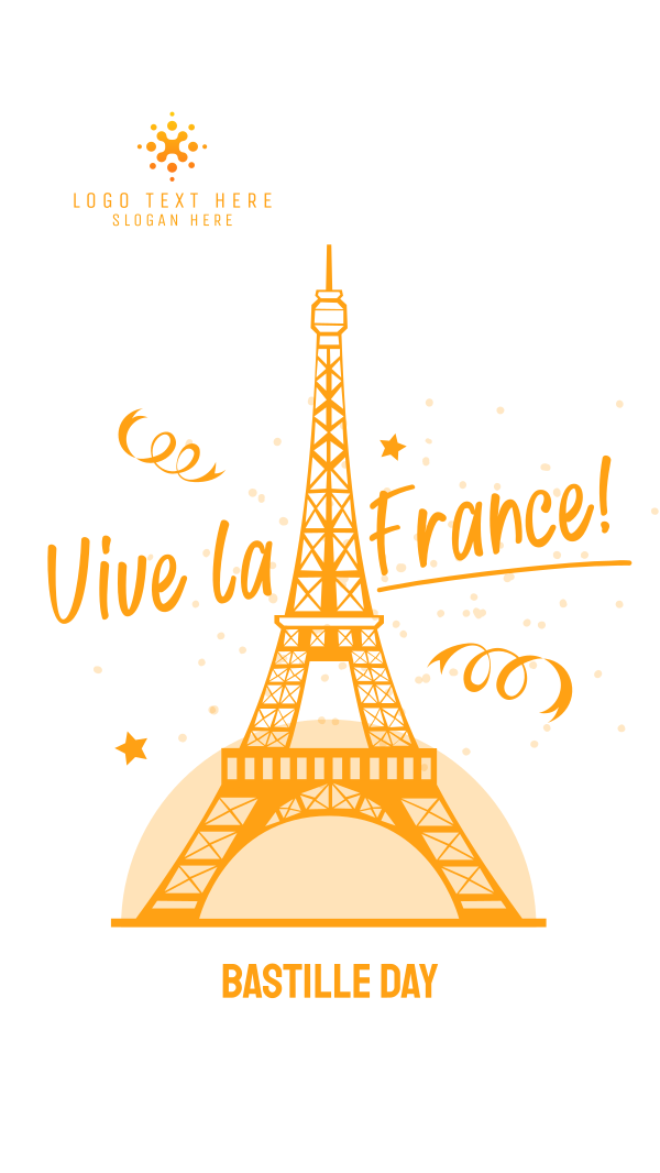 Eiffel Tower Bastille Greeting  Instagram Story Design Image Preview