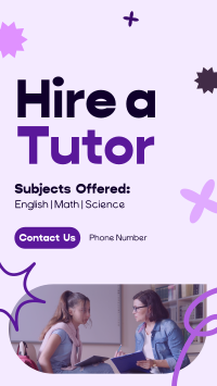 Junior Private Tutor Facebook story Image Preview
