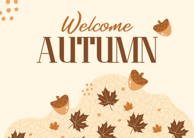Autumn Season Greeting Postcard Image Preview