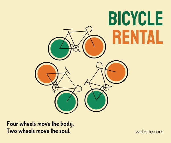 Bicycle Rental Facebook Post Design Image Preview