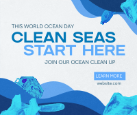 Ocean Day Clean Up Drive Facebook post Image Preview