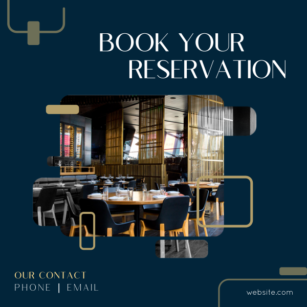 Restaurant Booking Instagram Post Design Image Preview