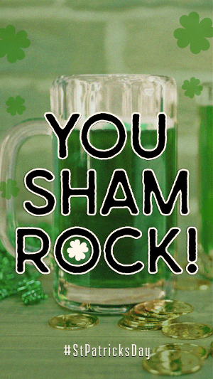 St. Patrick's Shamrock Instagram story Image Preview