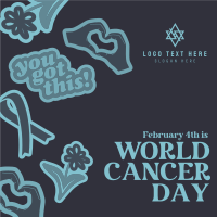 Cancer Awareness Stickers Instagram Post Design