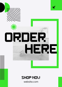 Geometric Order Here Shapes Flyer Preview