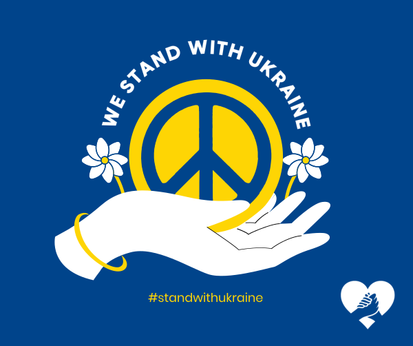 Ukraine Peace Hand Facebook Post Design Image Preview