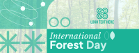 Geometric Shapes Forest Day Facebook Cover Design