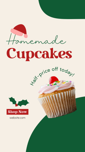 Cupcake Christmas Sale Facebook story Image Preview